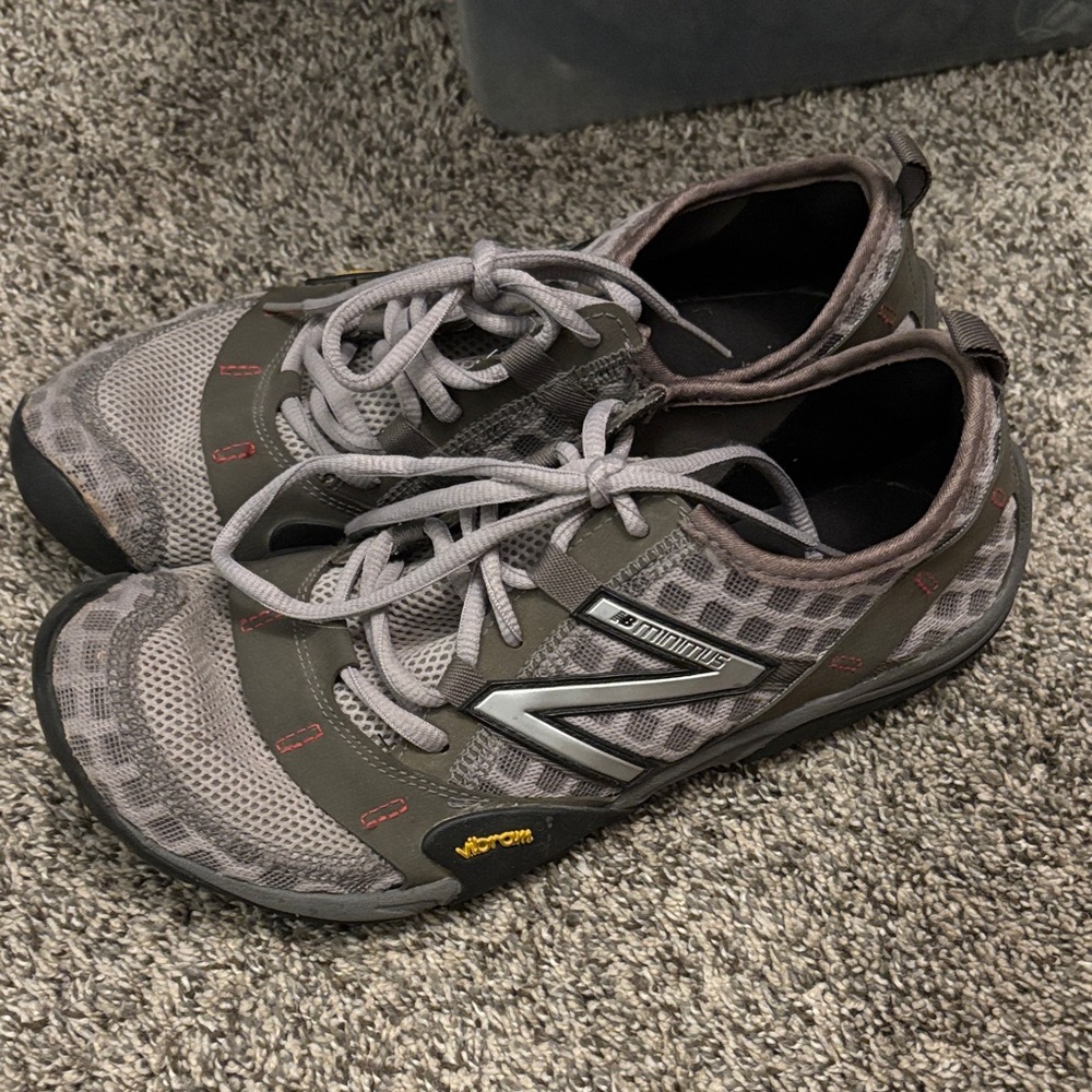 New Balance Minimus trail-running shoes with a Vibram outsole
